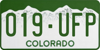 CO license plate 019UFP