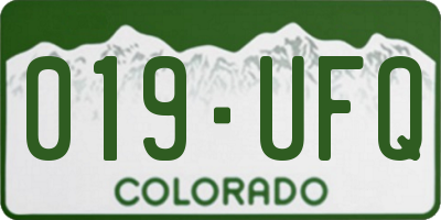 CO license plate 019UFQ