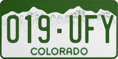 CO license plate 019UFY