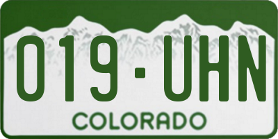 CO license plate 019UHN