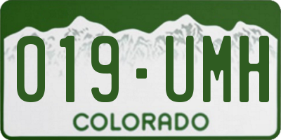 CO license plate 019UMH