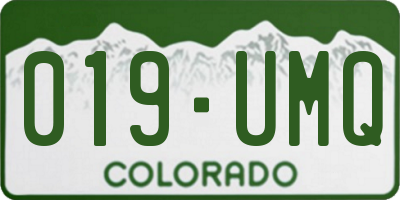 CO license plate 019UMQ