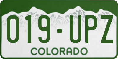 CO license plate 019UPZ