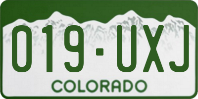 CO license plate 019UXJ