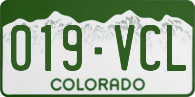 CO license plate 019VCL