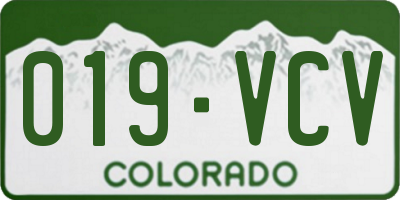 CO license plate 019VCV