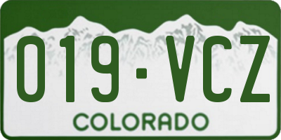 CO license plate 019VCZ