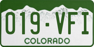 CO license plate 019VFI
