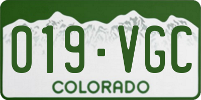 CO license plate 019VGC