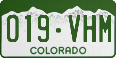 CO license plate 019VHM