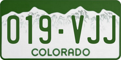 CO license plate 019VJJ