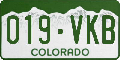 CO license plate 019VKB
