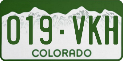 CO license plate 019VKH