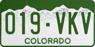 CO license plate 019VKV