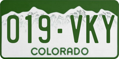 CO license plate 019VKY