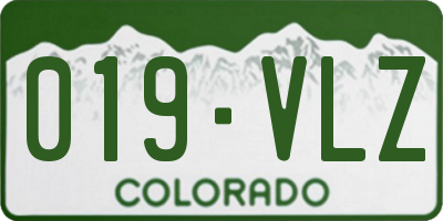CO license plate 019VLZ