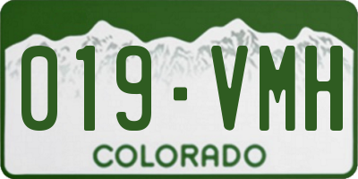CO license plate 019VMH