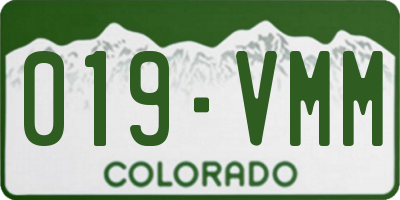 CO license plate 019VMM