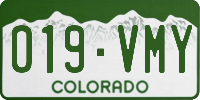 CO license plate 019VMY