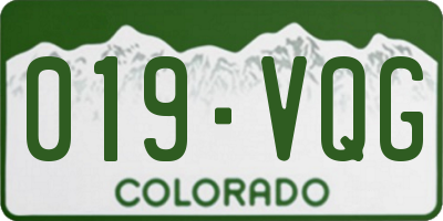 CO license plate 019VQG
