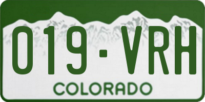 CO license plate 019VRH