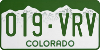 CO license plate 019VRV