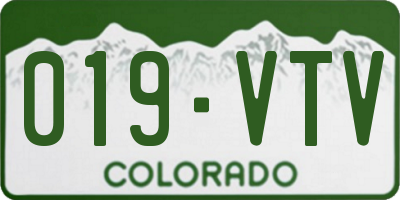 CO license plate 019VTV