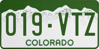 CO license plate 019VTZ