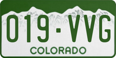 CO license plate 019VVG