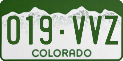 CO license plate 019VVZ