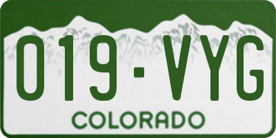 CO license plate 019VYG