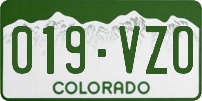 CO license plate 019VZO