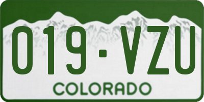 CO license plate 019VZU