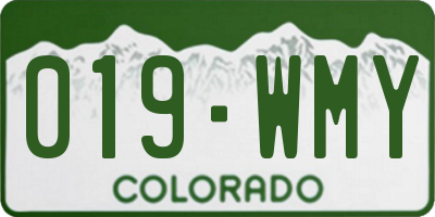 CO license plate 019WMY