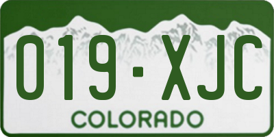 CO license plate 019XJC