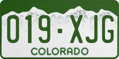 CO license plate 019XJG