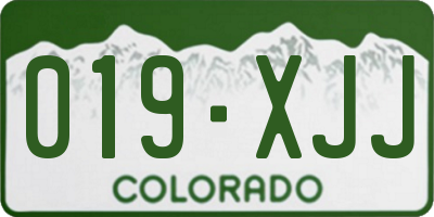 CO license plate 019XJJ