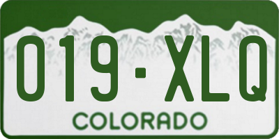CO license plate 019XLQ