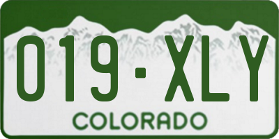 CO license plate 019XLY
