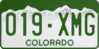 CO license plate 019XMG