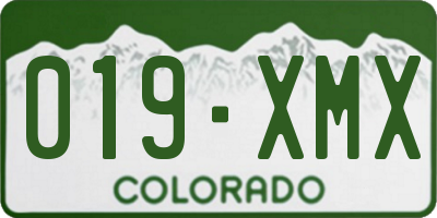 CO license plate 019XMX