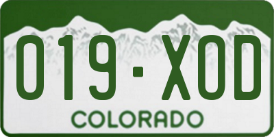 CO license plate 019XOD