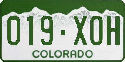 CO license plate 019XOH