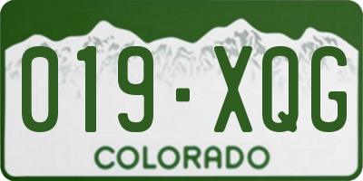 CO license plate 019XQG