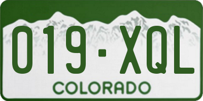 CO license plate 019XQL