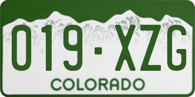 CO license plate 019XZG
