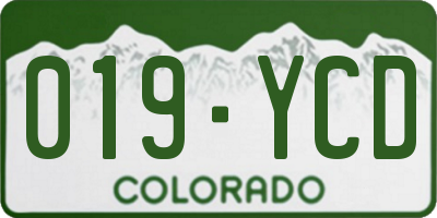 CO license plate 019YCD