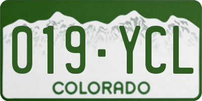 CO license plate 019YCL