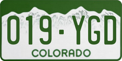 CO license plate 019YGD
