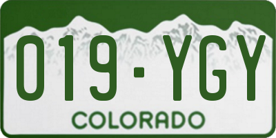 CO license plate 019YGY